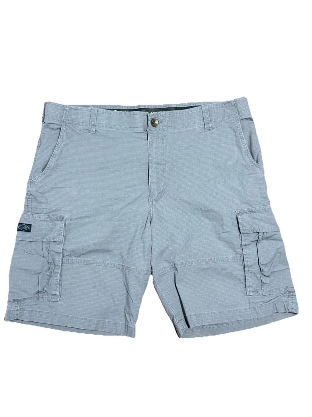 Men’s Lee Extreme Motion Performance Stretch Shorts Gray Size 40 Cargo Ripstop